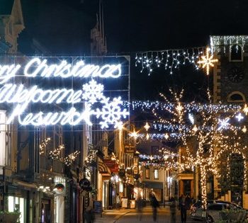 Christmas lights Keswick Lake District