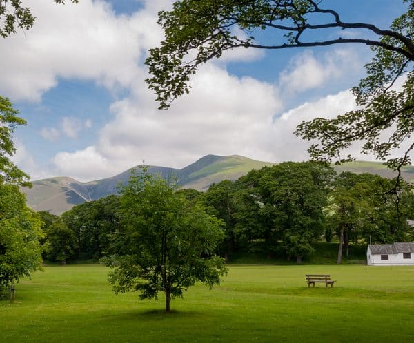 View from 5 Greta Side Court keswick Skiddaw and Fitz Park