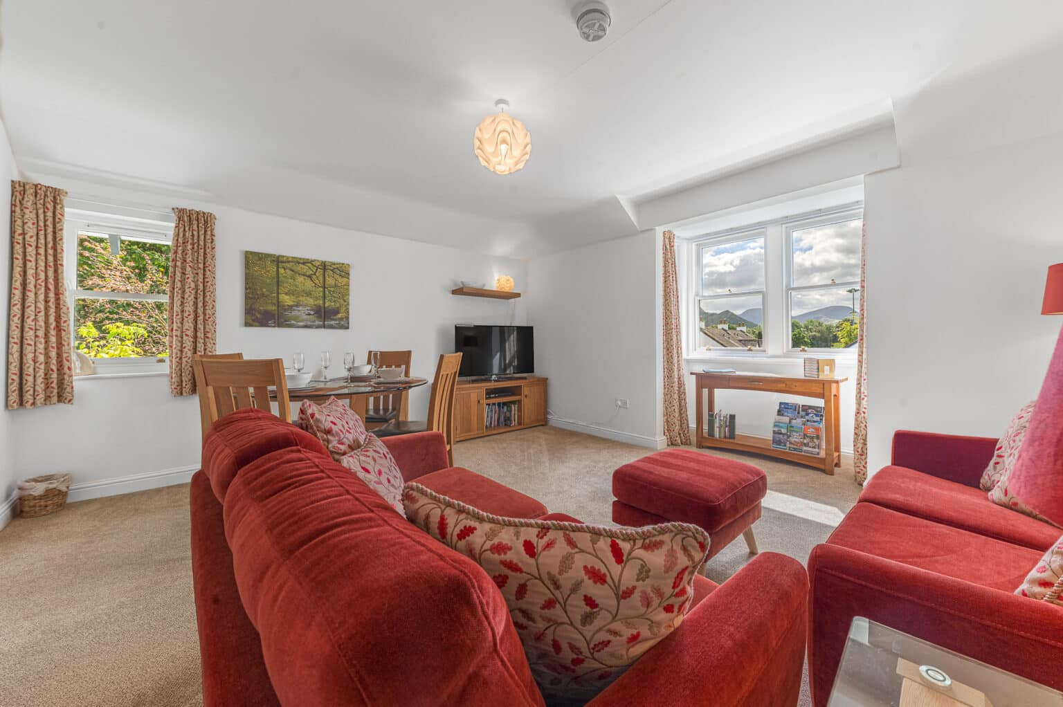 Spacious lounge at Felltops self-catering apartment in Keswick