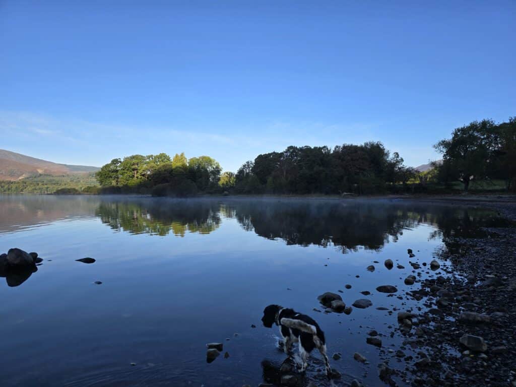 Lakeside walking path around Derwentwater near Keswick