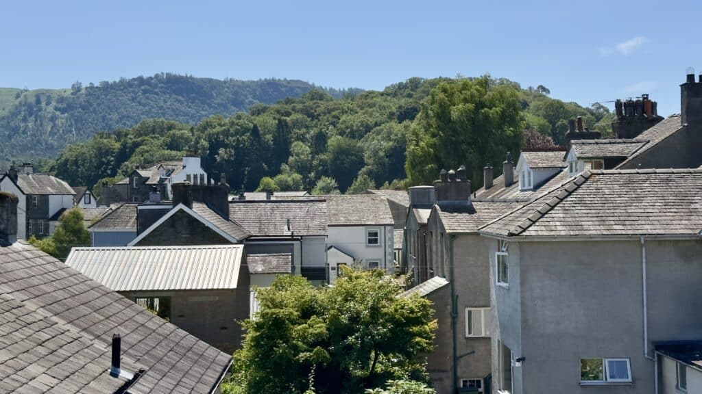 Fell views across Keswick from Crofts Cottage